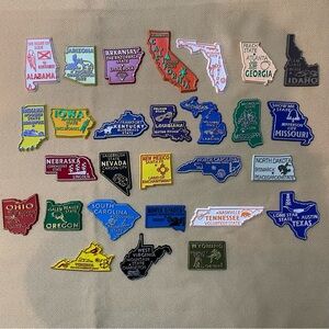 28 Rubber State Magnets United States for Refrigerator Geography